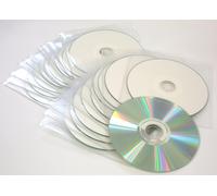 SUBZONAL-Ritek Lot de 20 CD-R vierges imprimables à jet d'encre avec une vitesse d'écriture de 52x dans des pochettes en plastique avec rabat Blanc