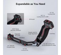 Subzonal-Rs 4/Rs 4 Pro Poignée Réglable Pour Dji Rs 4 / Rs 4 Pro/Rs 3 Mini/Rs 3 / Rs 3 Pro/Rs 2 / Rsc 2/ Rs 4 Mini, 8 Kg / 17.6 Lb Load, Ergonomic Grip For Low Angle Shots - 3028c
