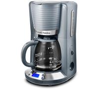 SUBZONAL-Russell Hobbs Cafetière Filtre Programmable,Technologie WhirlTech pour extraction & arôme optimaux Inspire Gris (verseuse en verre 1,25L, 10 tasses, Cuillère à doser) Machine à Café 24393-56