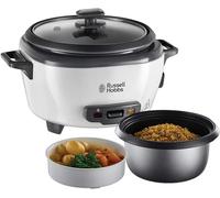 SUBZONAL-Russell Hobbs Cuiseur de Riz Moyen Mijoteuse (0,8L, 6 portions, Idéal aussi pour légumes/ poisson etc., cuillère à riz & verre doseur incl., réchauffe, Bol antiadhésif amovible lavable) 2703