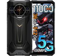 SUBZONAL-S200 Plus 5G AI Téléphone Portable Incassable,Écran Arrière 1.32'',36Go512Go/2TB,11000mAh 66W Android 15 Smartphone Incassable,6.72 FHD120Hz,100MP20MP Vision Nocturne,WiFi 6E/NFC (Noir)