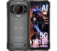 SUBZONAL-S200 X 5G Telephone Portable Incassable, 6.72 FHD120GHz, 32GB RAM 512GB ROM, Caméra AI 100MP20MP Vision Nocturne, NFC, AMOLED 1.32'Arrière Ecran, Robuste Android 14 Smartphone Noir
