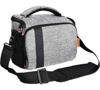 SUBZONAL-Sac à bandoulière résistant aux chocs pour appareil photo DSLR/SLR avec housse de pluie (noir) Compatible avec Nikon D3500 D5600 D610 D3200 D7500, Canon 2000D 60D 80D 90D 6D MarkII 77D