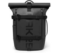 SUBZONAL-Sac à Dos Rolltop Réfléchissant Femmes & Hommes - Luminite Rolltop - Roll Top Backpack pour Travail Uni Vélo - Compartiment pour Ordinateur Portable - Daypack 23L Noir