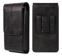 SUBZONAL-Sacoche de Ceinture pour Téléphone Portable Cuir, Sac de Clip Ceinture pour Smartphone Noir, Vertical Cuir Pochette Ceinture Étui de Transport pour Téléphone Voyage Homme Coque Sac Ceinture