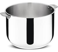 Subzonal-Salvaspazio Marmite Acier Inoxydable 18/10 Ø 24 Cm, Casserole Induction, Gaz Et Four Jusqu'à 250 °C, Empilable Et Simple À Ranger, Fond Lagotherm 3 Couches, Poignées Avec Supports Rivetés