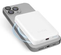 Subzonal-Sbs Power Bank Batterie 5000 Mah, Compatible Avec Magsafe, Charge Sans Fil, Port Usb-C, Led De Statut, Universelle Pour Iphone, Samsung, Xiaomi, Oppo, Blanc.