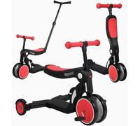 Subzonal-Scootizz Draisienne Évolutive 5en1 Avec Barre De Direction Tricycle Bébé Vélo Sans Pédales Trottinette 3 Roues & 2 Roues Pédales Amovibles Dès 12 Mois Jusqu¿À 6 Ans 50kg Max