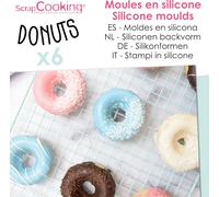 Subzonal-Scrap Cooking - Coffret 6 Moules À Donuts En Silicone - Beignets & Babas - Kit Pâtisserie Formes 3d Pour Gâteaux - Moules Individuels Souples - Aptes Four & Lave-Vaisselle - Cadeau Cuisine -