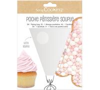 Subzonal-Scrap Cooking - Poche À Douille Réutilisable - Poche À Douille Pâtisserie 30 Cm - Poche Professionnelle - Lavable & Résistante - Décoration Gâteaux Biscuits Desserts - 5194, Rose