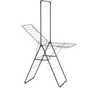 SUBZONAL-Séchoir à Linge 20 m avec Tringle HangOn ¿ Matt Black Séchage XXL Ailes réglables et Tringle à cintres Séchoir Pliable pour intérieur 99 x 7 x 66 cm