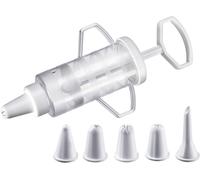 Subzonal-Seringue De Glaçage, Avec 5 Douilles, Capacité : 100 Ml, Plastique, Transparent/Blanc, 30772270