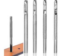 Subzonal-Set De 4 Perforatrice Cuir, Punzons En Acier Inox 2.5/3.0/3.5/4.0mm, Durable Pour Trou Ceinture, Cuir, Montre & Sacs, Galvanisé & Anti-Chute