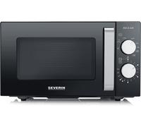 SUBZONAL-SEVERIN Four à micro-ondes gril 20 L, Four micro-onde avec fond plat en céramique, Micro-onde 9 niveaux de puissance jusqu'à 1 000 W, cuisson sur 2 niveaux, Noir/inox MW 7762