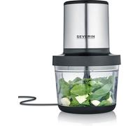 SUBZONAL-SEVERIN Hachoir électrique 400 W multifonction d'une capacité d'1 Litre, garanti sans BPA, Hachoir à viande, oignons, herbes, fromage, etc., Broyeur universel, noir mat/inox, KM 3867
