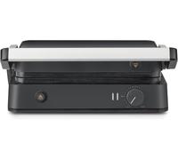 SUBZONAL-SEVERIN SEVINI LITE Multi-gril viande,Gril avec fonction plancha,Gril électrique pour légumes, steaks et paninis, Gril viande, Plaques avec revêtement céramique, 1 800 W, Noir/Inox, KG 2398