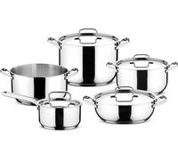 Subzonal-Sfiziosa Lot De 9 Casseroles Avec Fond Lagoseal Plus Pour Tous Les Étages De Cuisson, Revêtement En Acier Inoxydable Pour Chauffage Rapide Et Cuisson Uniforme, Design Élégant De Longue Durée