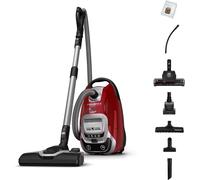 SUBZONAL-Silence Force Effitech Aspirateur avec Sac, Basse Conso, Silencieux 57 DB(A), Filtration Haute efficacité, Rayon d'action 12 m, 4,5L RO7474EA, Rouge Tanin