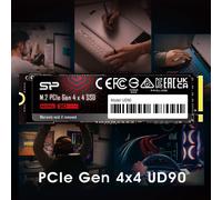 SUBZONAL-Silicon Power 1TB UD90 NVMe 4.0 Gen4 PCIe M.2 SSD R/W up to 5,000/4,800 MB/s (SP01KGBP44UD9005)