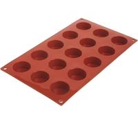 Subzonal-Silikomart 20.027.00.0060 Sf027 Moule Forme Petit-Four 15 Cavités Silicone Terre Cuite, Marron