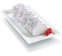 Subzonal-Silikomart Kit Frozen Bûche , Kit Composition 1 Bûche En Plastique, 1 Base En Plastique, 2 Têtes En Silicone Platine, 2 Tapis En Silicone Platine, Design 3d, 250 X 80 Mm, H 67 Mm, Made In