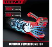 SUBZONAL-Souffleur de Feuilles sans Fil 20 V, souffleur à Feuilles avec Batterie 8,0 Ah, 5 Modes de Vitesse pour l'entretien de la pelouse, 4500 W, Le soufflage de la Neige, et Le dépoussiérage