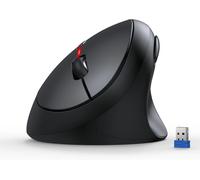 SUBZONAL-Souris Ergonomique sans Fil, 4800 DPI Souris Verticale, Eduction du Bruit à 99%, Souris sans Fil Silencieuse, 6 Boutons, 2.4G Souris Ordinateur pour PC, Ordinateur Portable, Mac - Noir