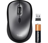 SUBZONAL-Souris sans Fil Silencieuse avec Pile pour Gauchers et Droitiers, 800-1600 DPI, 83% Plastique Recyclé, Récepteur USB Stockable, Mouse Compacte pour Ordinateur Portable, PC, Mac - Noir