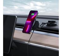 SUBZONAL-Spigen OneTap Pro 3 MagFit Chargeur sans Fil Voiture Rapide, Support de Voiture de Tableau Conçu pour Magsafe, Wireless Car Charger Compatible avec modèles iPhone 16 15 14 13 12