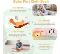 SUBZONAL-Spirale d'Activité Bébé - Poussette Bebe Jouet Fille Garcon, Livre Naissance Tissu Bébé, Jouet Sensoriel Bebe, Montessori Jeux Eveil Cadeau Naissance 0 3 6 9 12 Mois