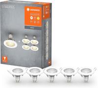 Subzonal-Spot Subsiders En 5 Pack, Y Compris Les Lampes 5x Gu10 (5x 2,6w), Blanc, Logement Métallique, Protection Ip20