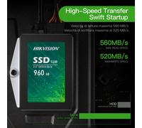 SUBZONAL-SSD Interne 960Go, 2.5 Pouces, SATA III, 3D NAND Jusqu'à 560 Mo/s, Compatible pour Ordinateur Portable, Ordinateur, PC - C100