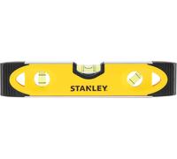 SUBZONAL-STANLEY 0-43-511 Niveau Torpédo Magnétique 230 Mm - Semelle Aluminium - Rainure V Pour Le Contrôle De Surfaces Cylindriques - 3 Fioles Réversibles Et Antichocs - Extrémité Caoutchoutées