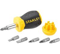 SUBZONAL-STANLEY 0-66-357 Tournevis Porte-Embouts Boule Bi-Matière Avec 6 Embouts - Tête Magnétique - Manche Bi Matière - Réservoir De Stockage Dans Le Manche