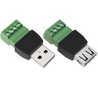 SUBZONAL-Store Lot de 2 Connecteurs USB vers 4 Broches sans Soudure Adaptés Aux Câbles de Données Chargeurs Téléphones Portables Et Ordinateurs