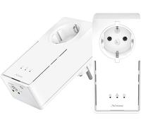 SUBZONAL-Strong - Kit Powerline 2000 Duo EU - 2 adaptateurs Powerline - 2000 Mbps, accès Internet Rapide - Prise intégrée - Portée de 300 m - pour IPTV, Streaming HD, Jeux - Connexion LAN - Blanc