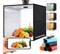 SUBZONAL-Studio Photo Portable 30x30cm - Boîte à Lumière Lightbox avec 120pcs LED Éclairage & 6 PVC Fond pour Photographie Produit Bijoux/Cosmétique/Nourriture