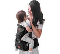 Subzonal-Sunveno - Porte-Bébé Ergonomique En Coton Doux 6 En 1, Siège De Hanche Pour Nouveau-Né Pour La Maison, En Plein Air, Dernière Intervention, Voyage, 6-36 Mois, Bébés Et Enfants, Noir