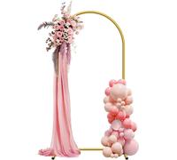SUBZONAL-Support de fond pour arche de mariage, arche en métal, doré, cadre d'arche de mariage, cadre de fond pour mariage, anniversaire, fête, cérémonie (1 x 2 m)