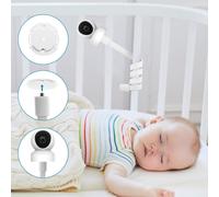 Subzonal-Support De Moniteur Pour Bébé Avec Vis De 6,35 Mm - Support Flexible Pour Caméra Bébé Sans Perçage - Compatible Avec Babystar, Vtech, Nanit, Motorola, Hellobaby