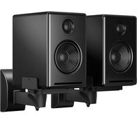 SUBZONAL-Support de Montage Mural pour Haut-Parleur à étagère à Double Serrage pour Les Grands Haut-parleurs ambiophoniques, jusqu'à 25 kg chacun Noir SPM201