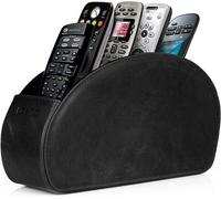 SUBZONAL-Support de télécommande avec 5 poches - Rangez les télécommandes DVD, Blu-Ray, TV, Roku ou Apple TV - Cuir véritable avec doublure en daim - Rangement fin et compact pour le salon ou la cham
