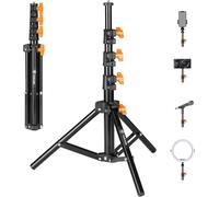 SUBZONAL-Support d'éclairage 130 cm: trépied de Lampe en métal, trépied de Table, trépied de Sol pour Studio de Photographie en Plein air, Anneau Lumineux, Flash(TLS-01)