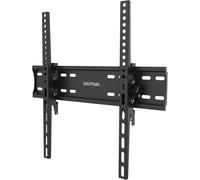 SUBZONAL-Support Mural TV 26-55 Pouces - Fixation Murale TV Peut Contenir Jusqu'à 50KG, Accroche Television Mural Inclinable (± 15°) et Étend, Support Vesa 400x400mm Universel pour TV Plat / Incurvé
