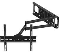 SUBZONAL-Support Mural TV Longue Portée avec Extension de 650mm, Fixation TV Murale Inclinable et Orientable Support TV Mural Pivotant pour Écrans 26-60 Pouces jusqu'à 35kg, Max VESA 400x400mm