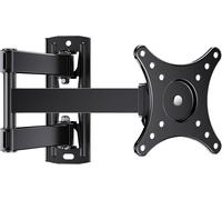 SUBZONAL-Support Mural TV Perlegear pour télévision de 10 à 30 Pouces - Support TV pivotant et Extension maximale 44cm à écran Plat LED, LCD et OLED jusqu'à 20KG VESA 100X100 mm