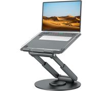 SUBZONAL-Support Ordinateur Portable, Support Laptop Réglable avec Base Rotative à 360°, Support Ergonomique pour Ordinateur Portable, s'adapte à Tous Les Ordinateurs Portables de 10 à 17"", Gris
