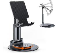 Subzonal-Support Telephone Burea, Porte Telephone Avec Rotatif À 360° Support Smartphone Portable Phone Holder Pour Iphone Samsung Huawei, Smartphones, Ipad Mini, Kindle Et Plus Encore (Noir)