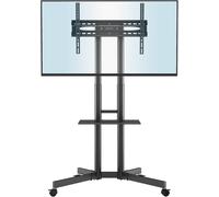 SUBZONAL-Support TV sur Pied Mobile avec roulettes pour Télévisions de 32 à 85"", Pied TV Réglable en Hauteur, Pied Télévision avec Étagère, Charge Jusqu'à 60 kg, VESA 600 x 400 mm