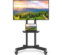 SUBZONAL-Support TV sur Pied Roulant, Meuble/Support TV roulettes Mobile pour Télévision Plasma/LCD/LED/OLED de 32-80 Pouces, Pied Charge Max de 50kg, Max VESA 600x400 mm